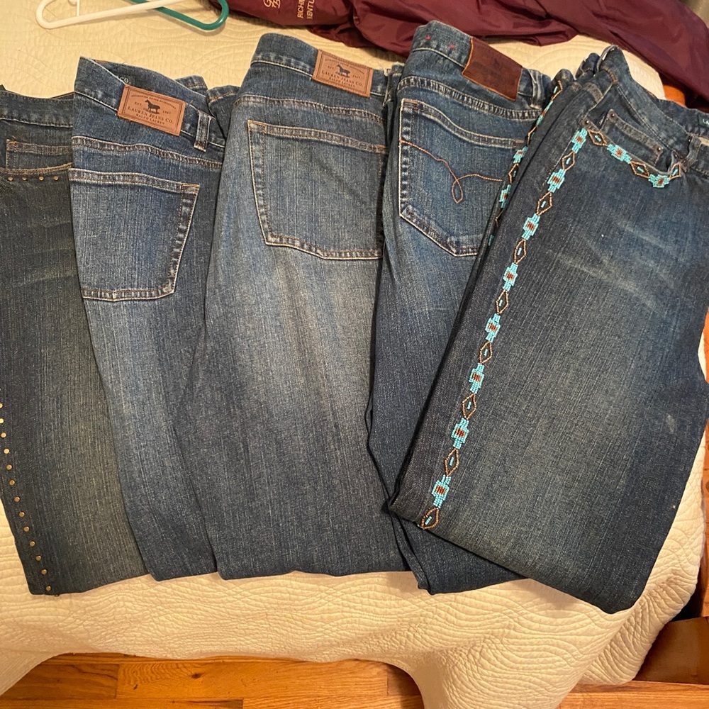 Ralph Lauren Jeans Co. jeans….5airs….2 NWT …all 5 pairs together.